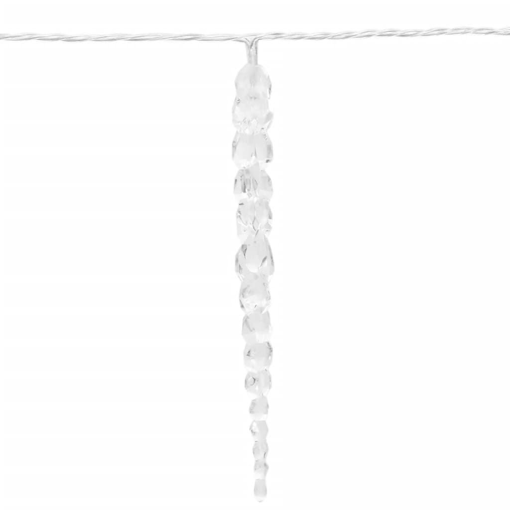 vidaXL Božične ledene sveče 100 LED toplo bele 10 m akril PVC