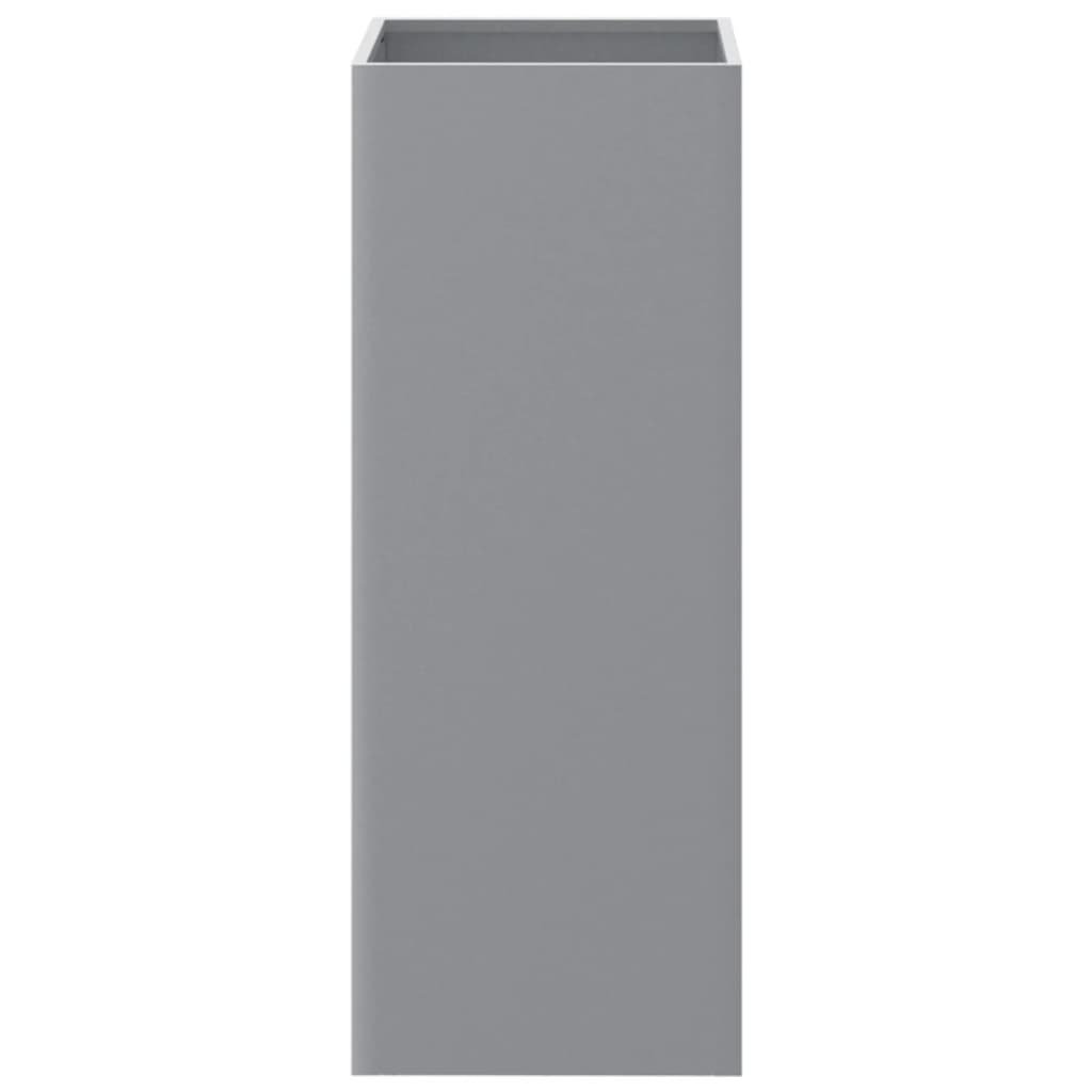 vidaXL Cvetlično korito srebrno 32x27,5x75 cm pocinkano jeklo