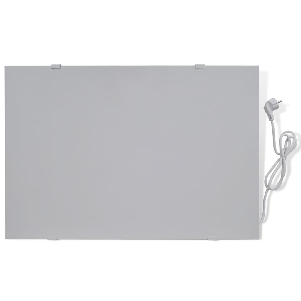 Svetlo siv kovinski infrardeči panelni grelec 400 W 82 x 55 x 2,5 cm