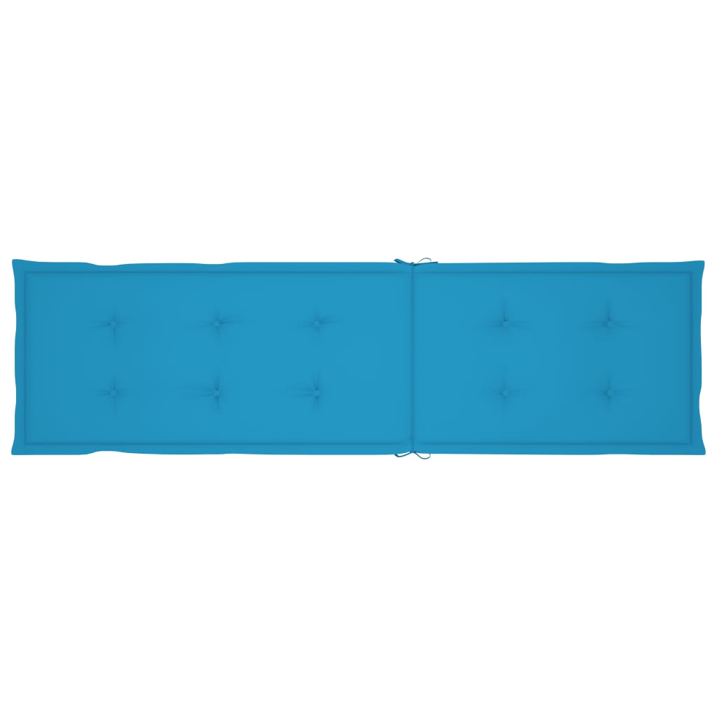 vidaXL Blazina za ležalnik modra (75+105)x50x3 cm