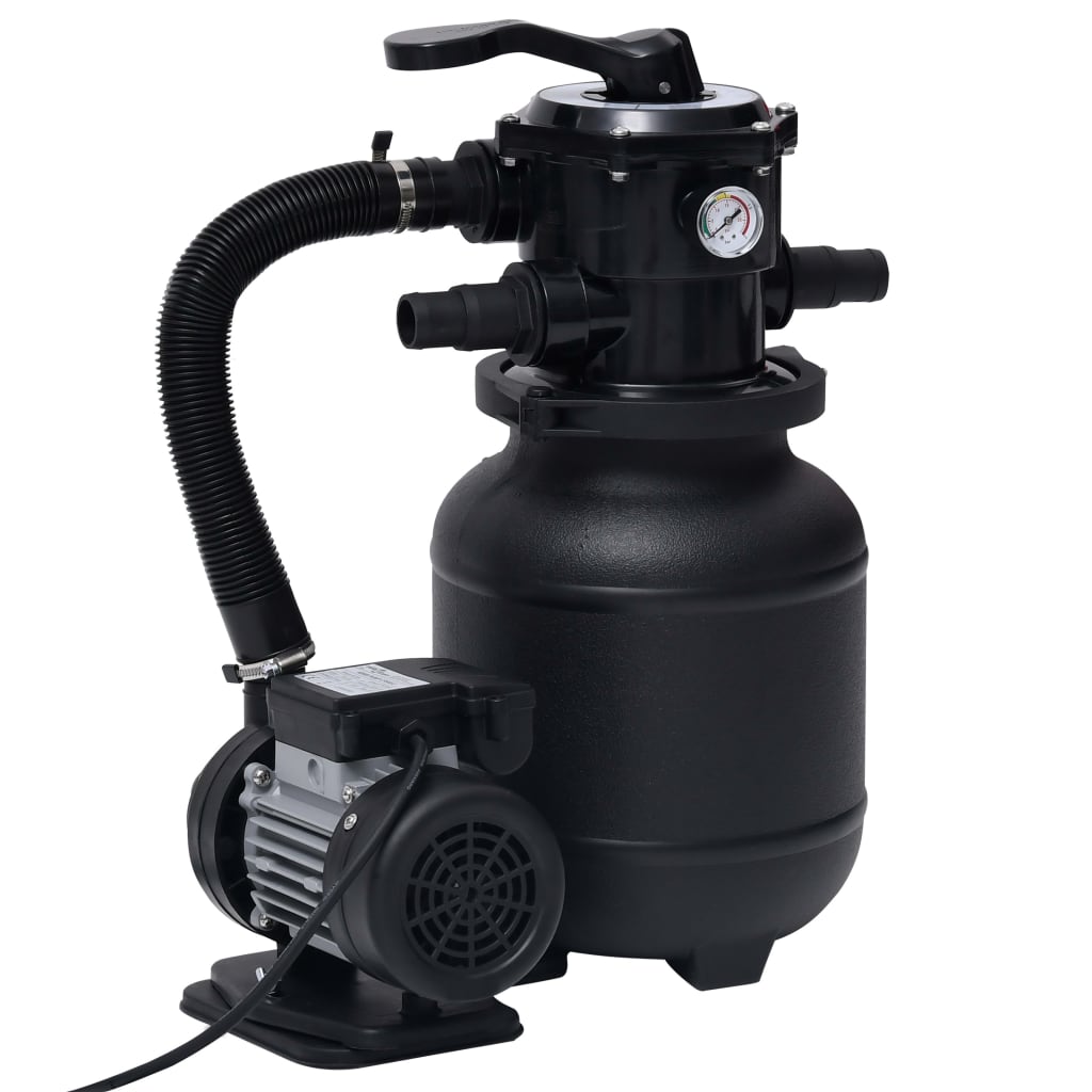 vidaXL Črpalka za bazen s peščenim filtrom 7-pozicijski ventil 18 L