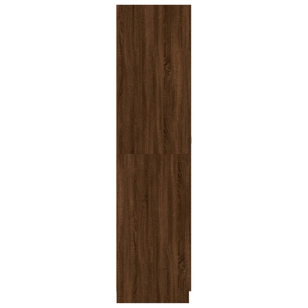 vidaXL Garderobna omara rjavi hrast 90x52x200 cm konstruiran les