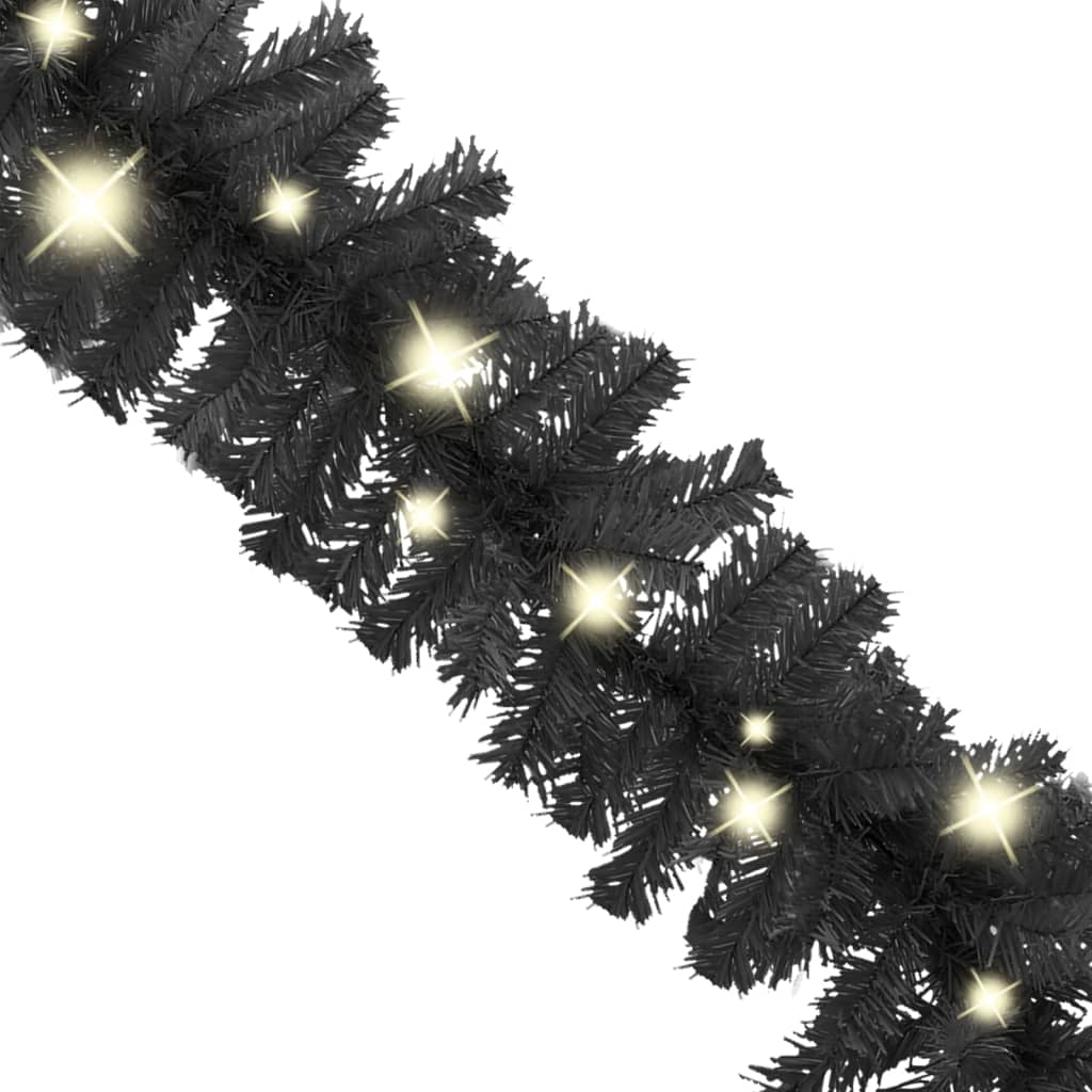 vidaXL Božična girlanda z LED lučkami 20 m črna