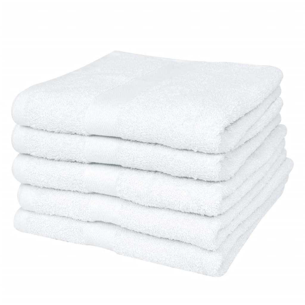 vidaXL Hotelske brisače za goste bombaž 400 gsm 30x30 cm bele