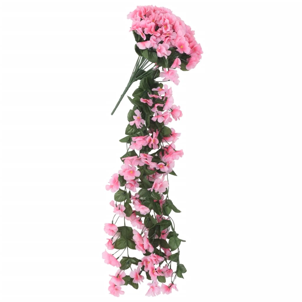 vidaXL Girlanda iz umetnega cvetja 3 kosi roza 250 cm