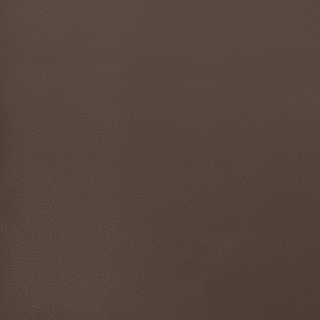 vidaXL Vzmetnica z žepkasto vzmetjo rjava 160x200x20 cm umetno usnje
