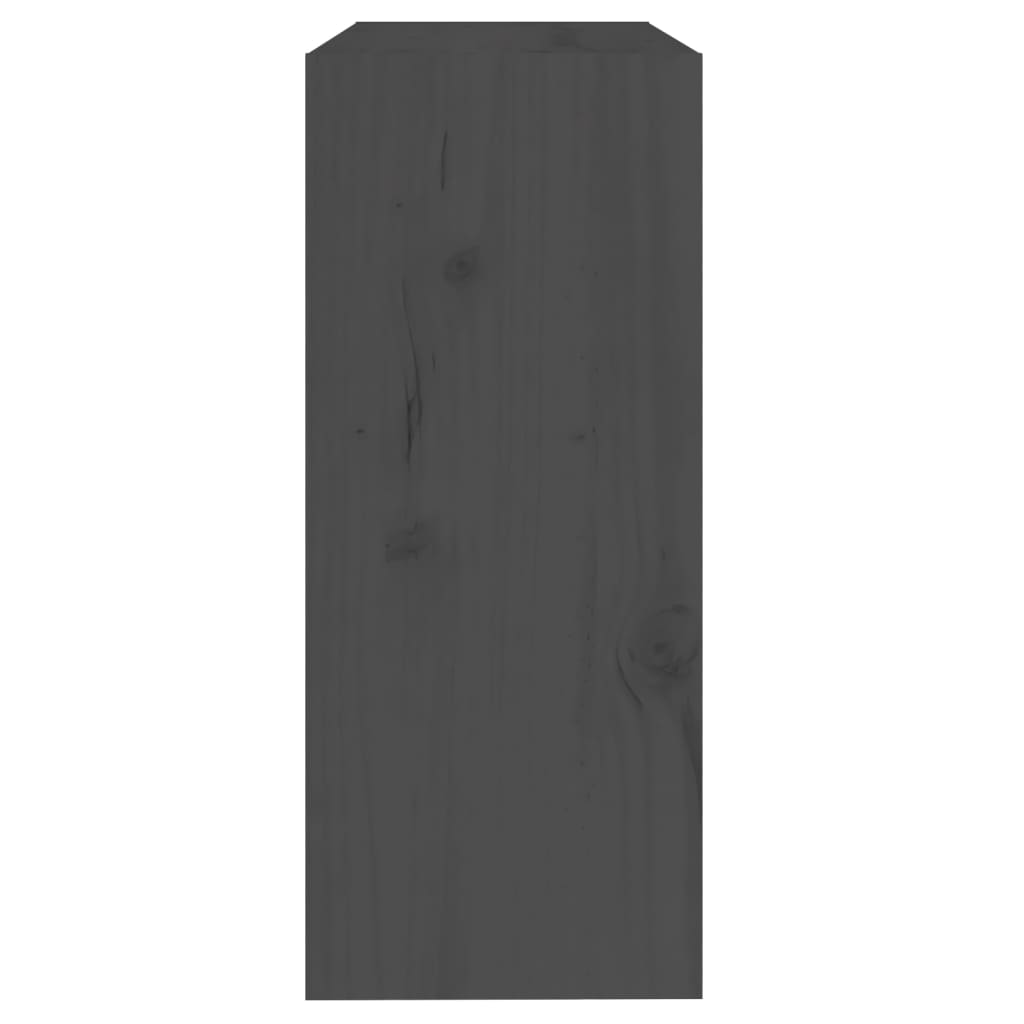 vidaXL Knjižna omara / pregrada siva 60x30x71,5 cm trdna borovina