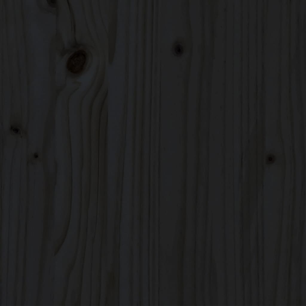 vidaXL Posteljni okvir črn iz trdnega lesa 140x190 cm