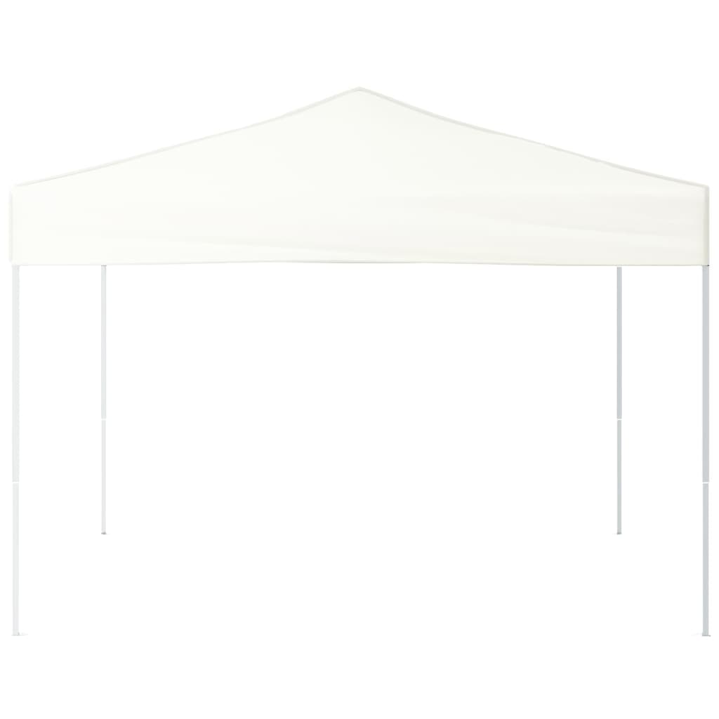 vidaXL Zložljiv vrtni šotor bel 3x3 m