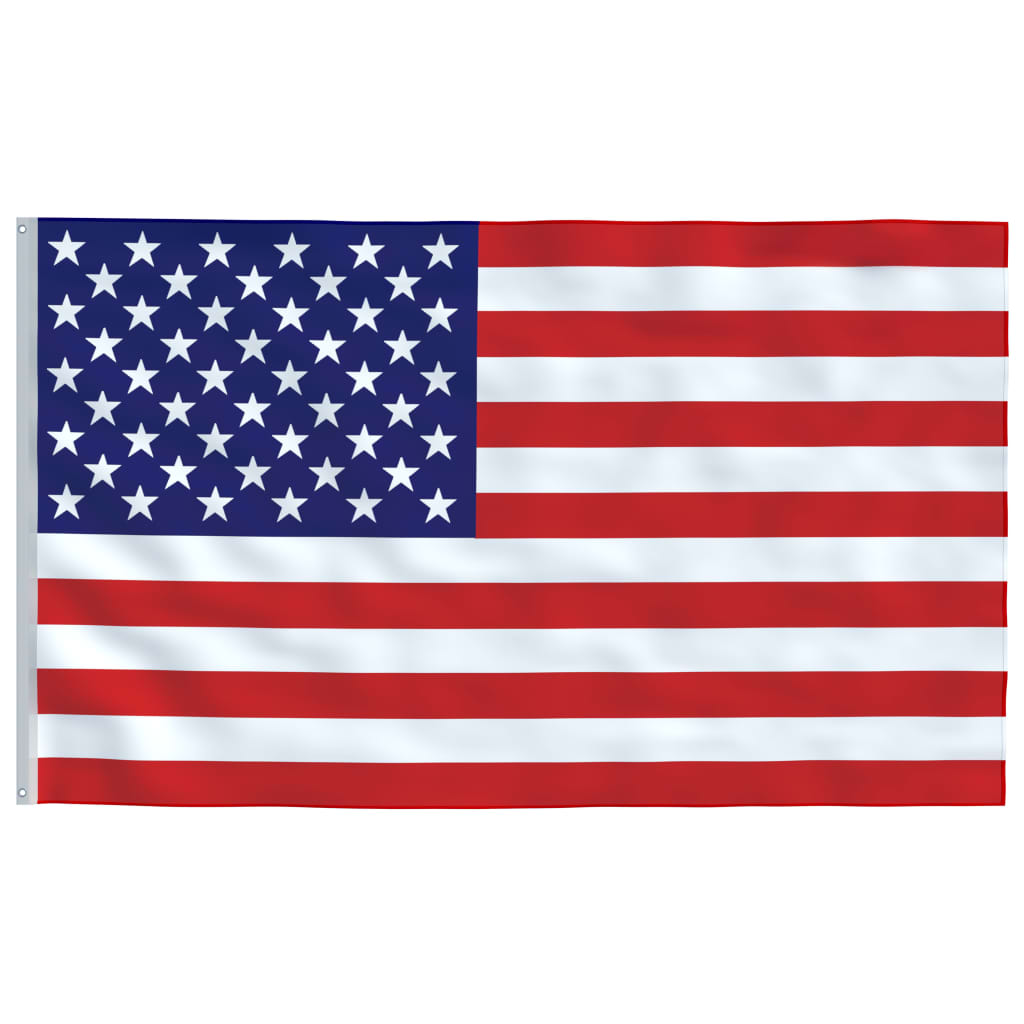 vidaXL Zastava ZDA in aluminijast zastavni drog 4 m