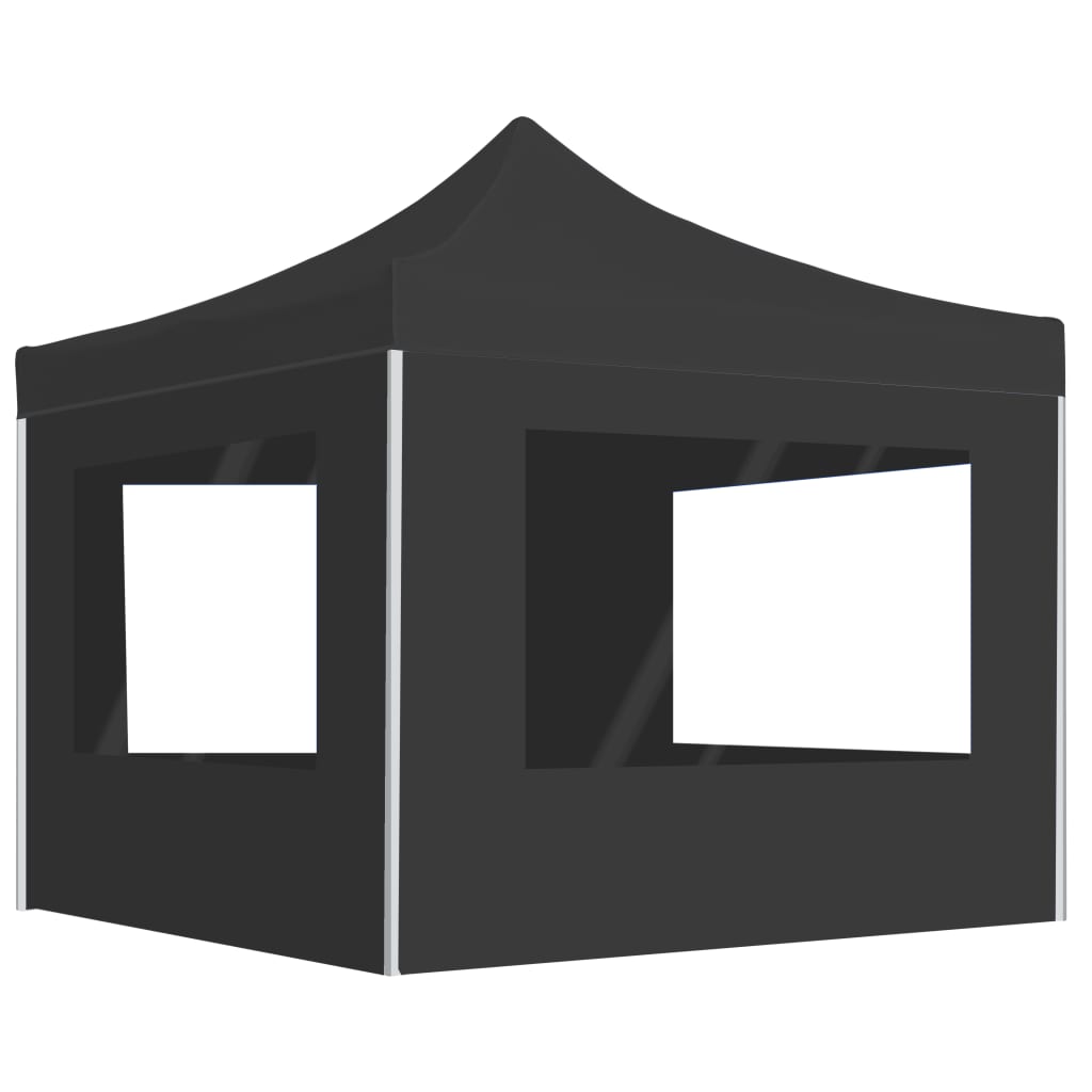 vidaXL Profesionalni šotor za zabave aluminij 3x3 m antraciten