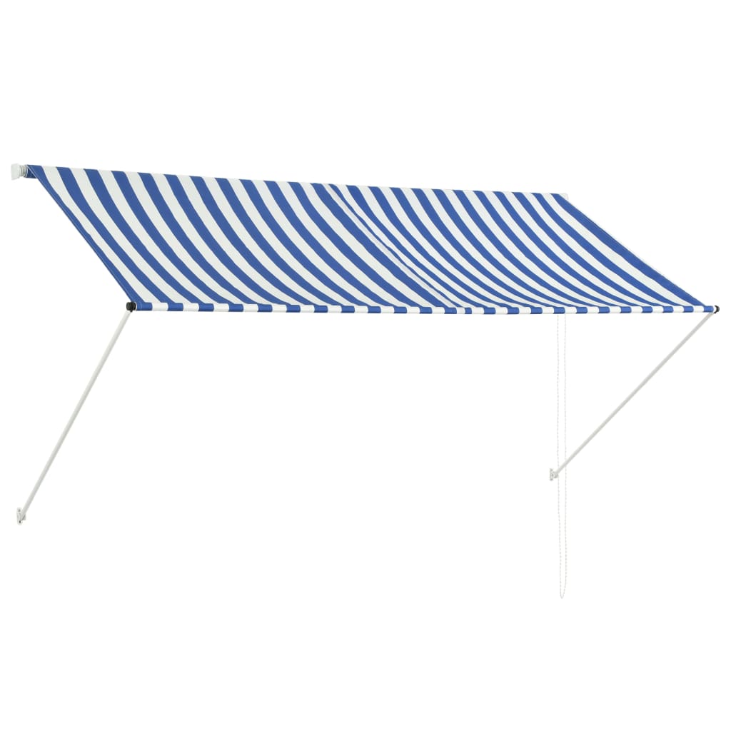 vidaXL Zložljiva tenda 250x150 cm modra in bela