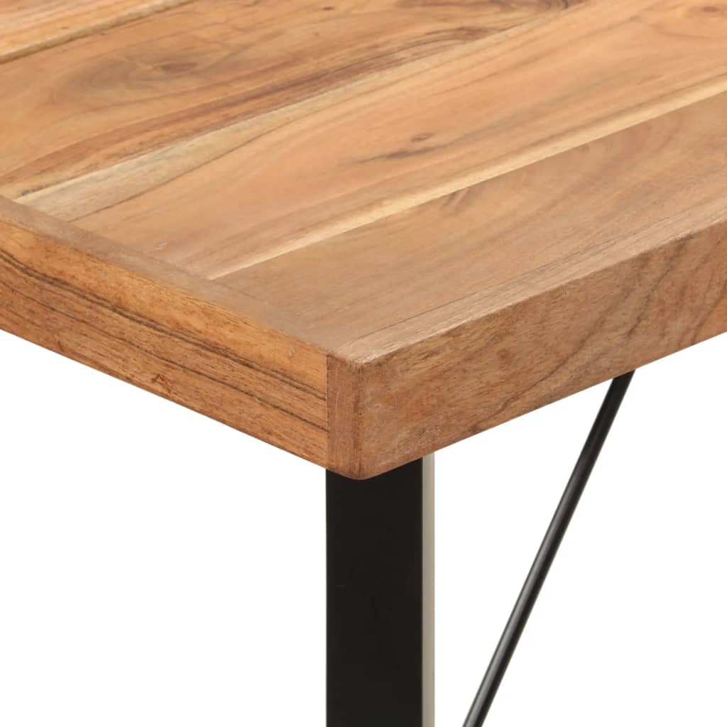 vidaXL Barska miza 180x70x107 cm trden akacijev les in železo
