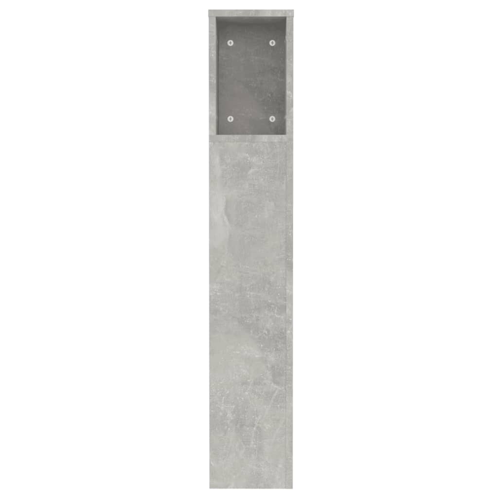vidaXL Vzglavna omarica betonsko siva 120x18,5x102,5 cm