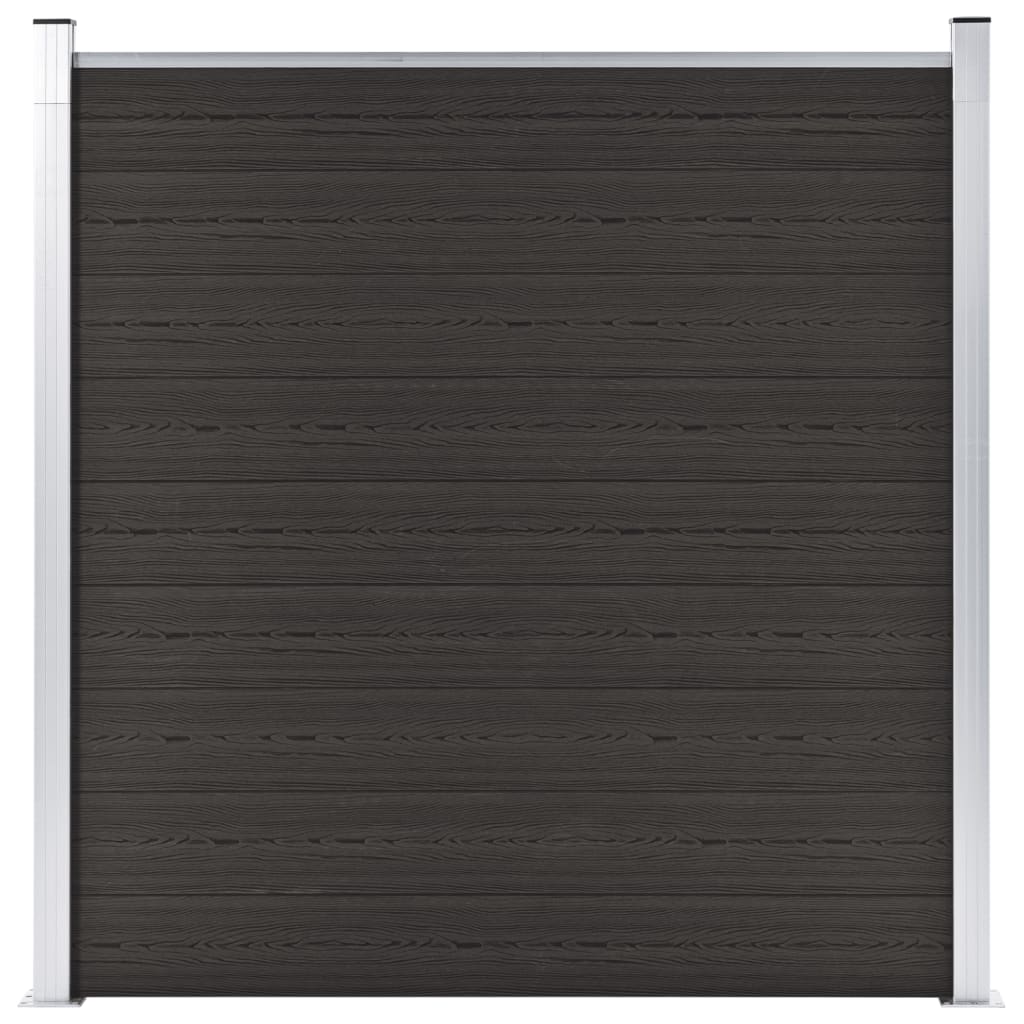 vidaXL Ograjni panel WPC 180x186 cm črn