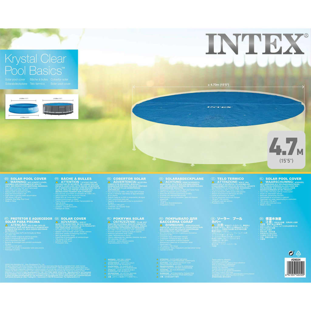 Intex Solarno pokrivalo za bazen okroglo 488 cm