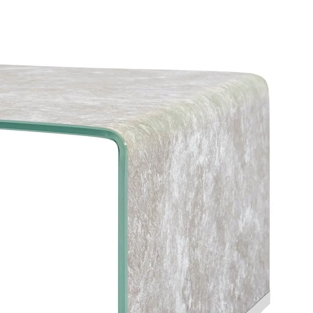 vidaXL Klubska mizica rjav marmor 98x45x31 cm kaljeno steklo