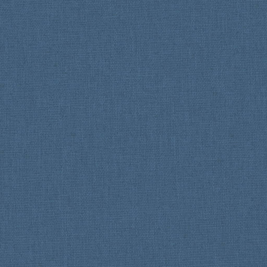 vidaXL Otroška stajica z vzmetnico mornarsko modra lanena tkanina