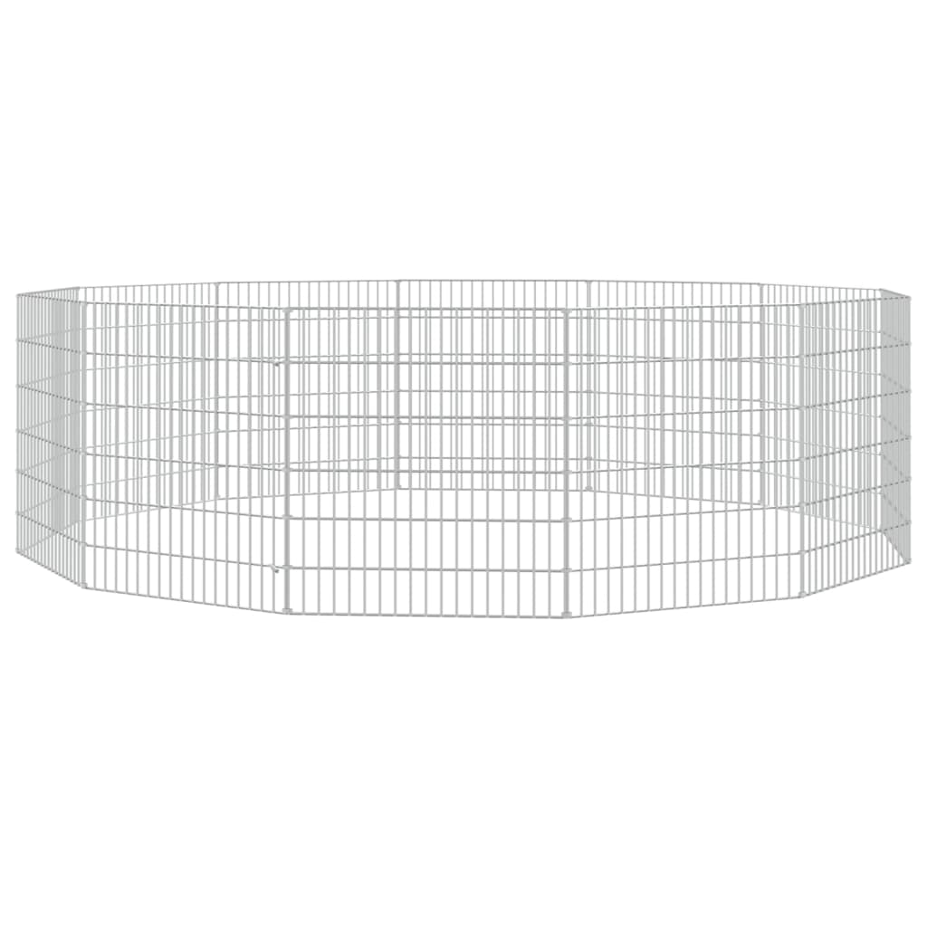 vidaXL 12-delna ograda za zajce 54x60 cm pocinkano železo