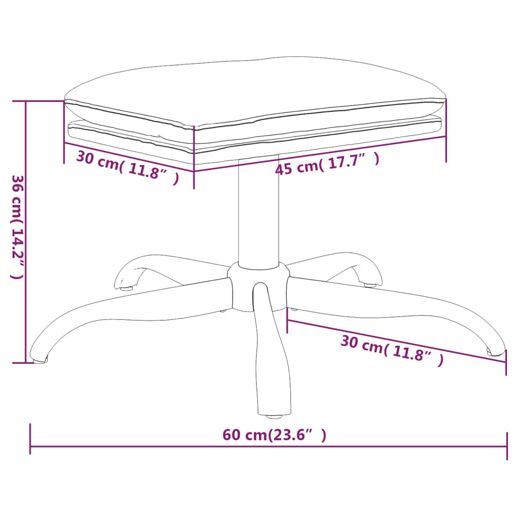 vidaXL Stol za sproščanje s stolčkom za noge rjava mikrovlakna