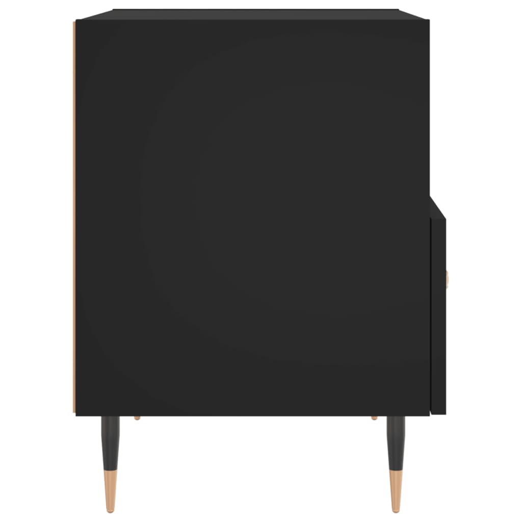 vidaXL Nočna omarica 2 kosa črna 40x35x47,5 cm inženirski les