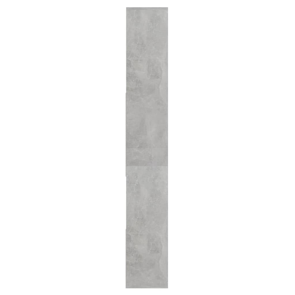 vidaXL Knjižna omara betonsko siva 67x24x161 cm iverna plošča