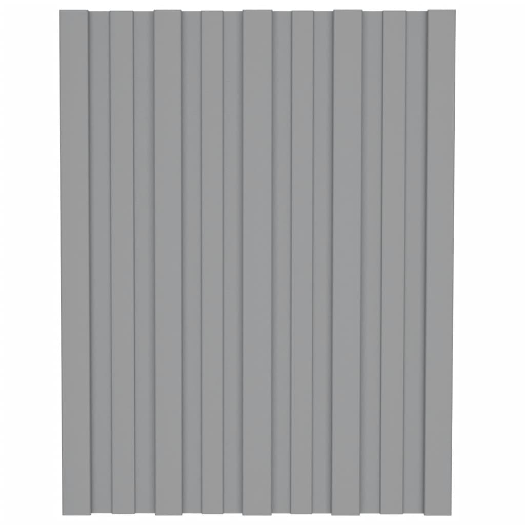 vidaXL Strešni paneli 36 kosov pocinkano jeklo sivi 60x45 cm
