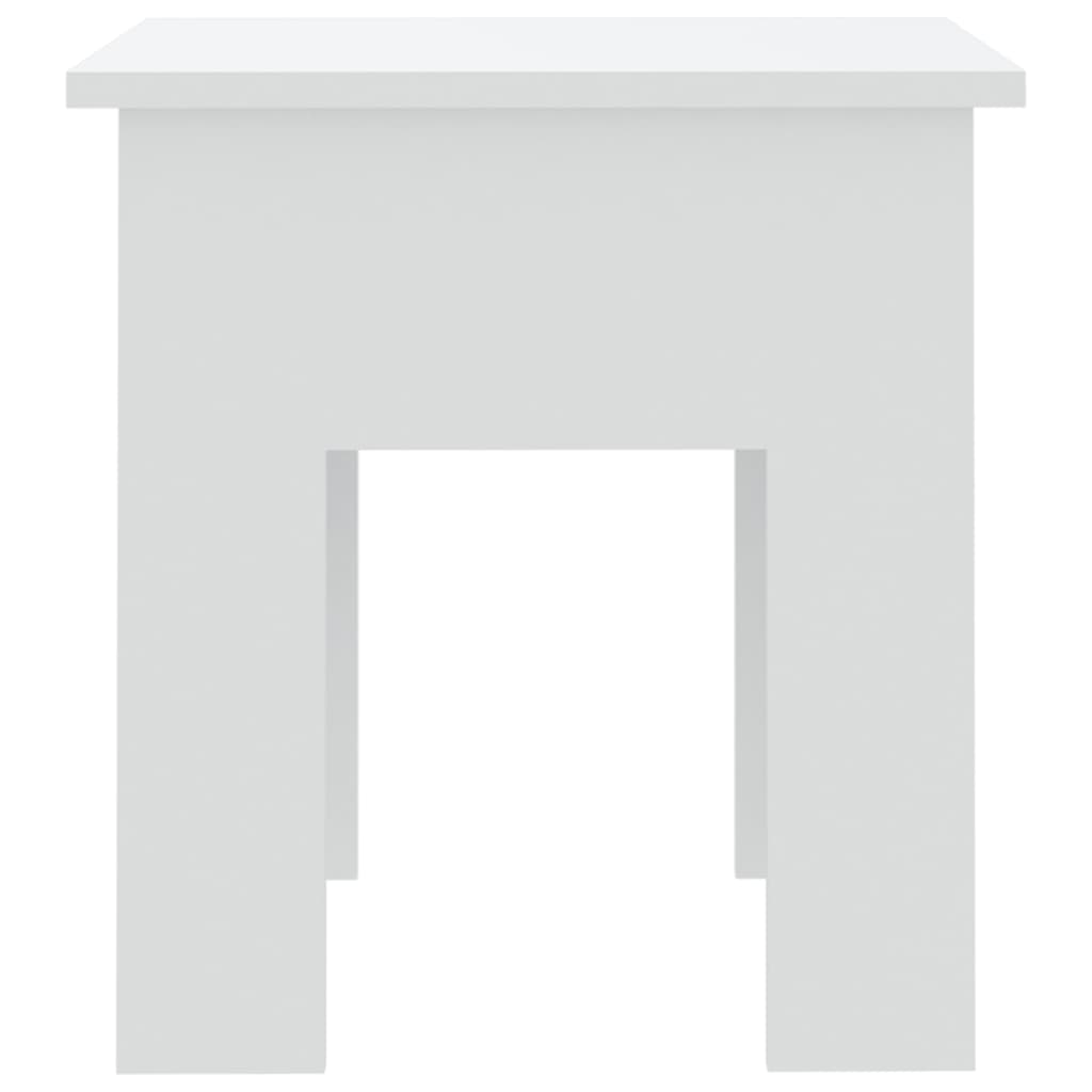 vidaXL Klubska mizica bela 40x40x42 cm iverna plošča