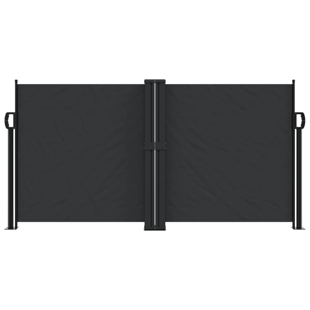 vidaXL Zložljiva stranska tenda črna 120x600 cm