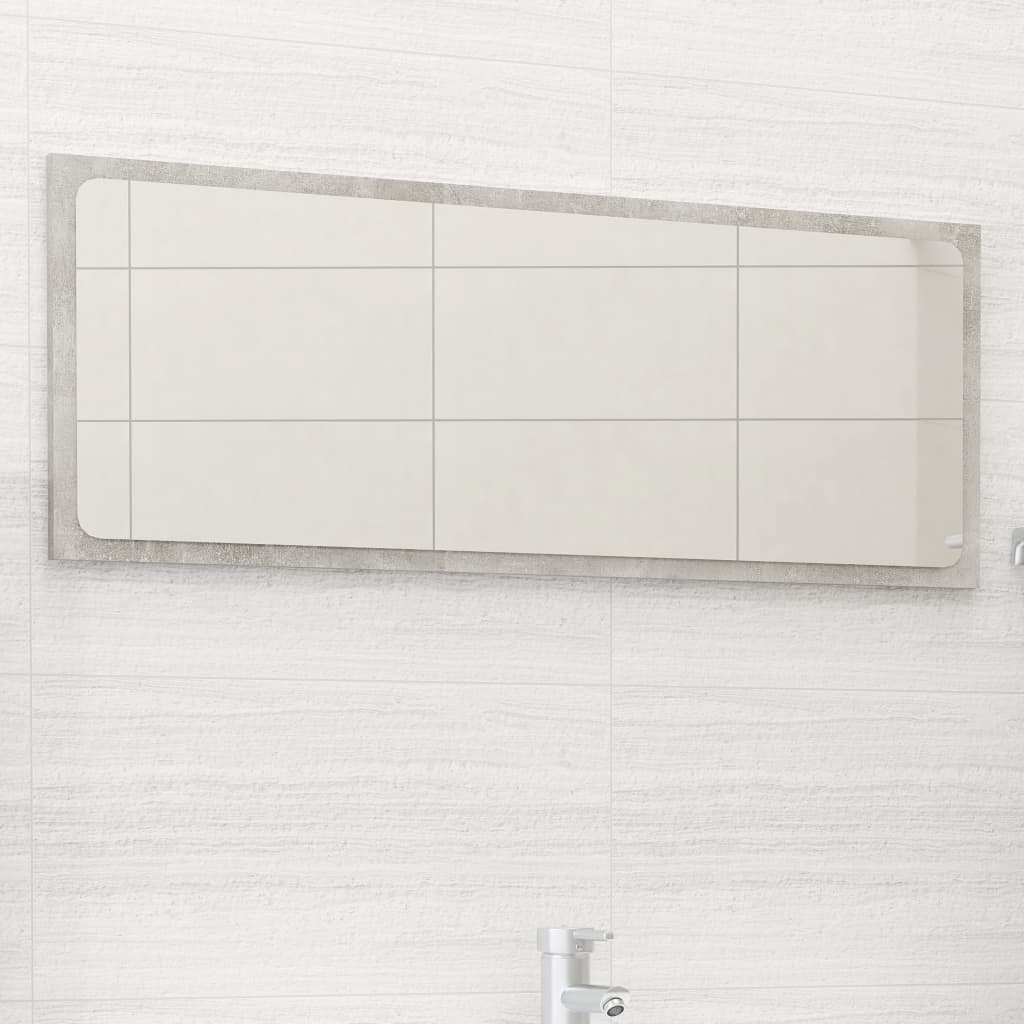 vidaXL Kopalniško ogledalo betonsko sivo 90x1,5x37 cm iverna plošča