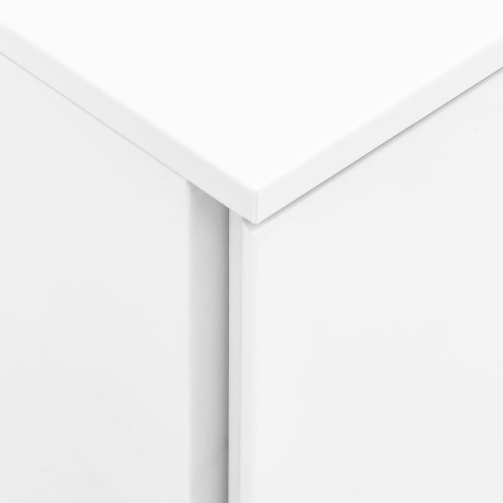 vidaXL Premična omara za dokumente bela 39x45x60 cm jeklo