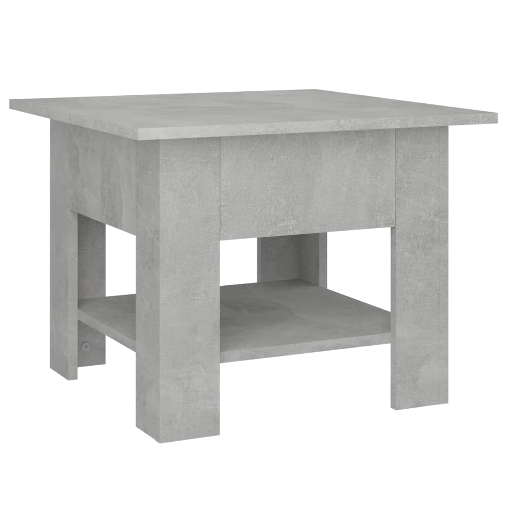 vidaXL Klubska mizica betonsko siva 55x55x42 cm iverna plošča