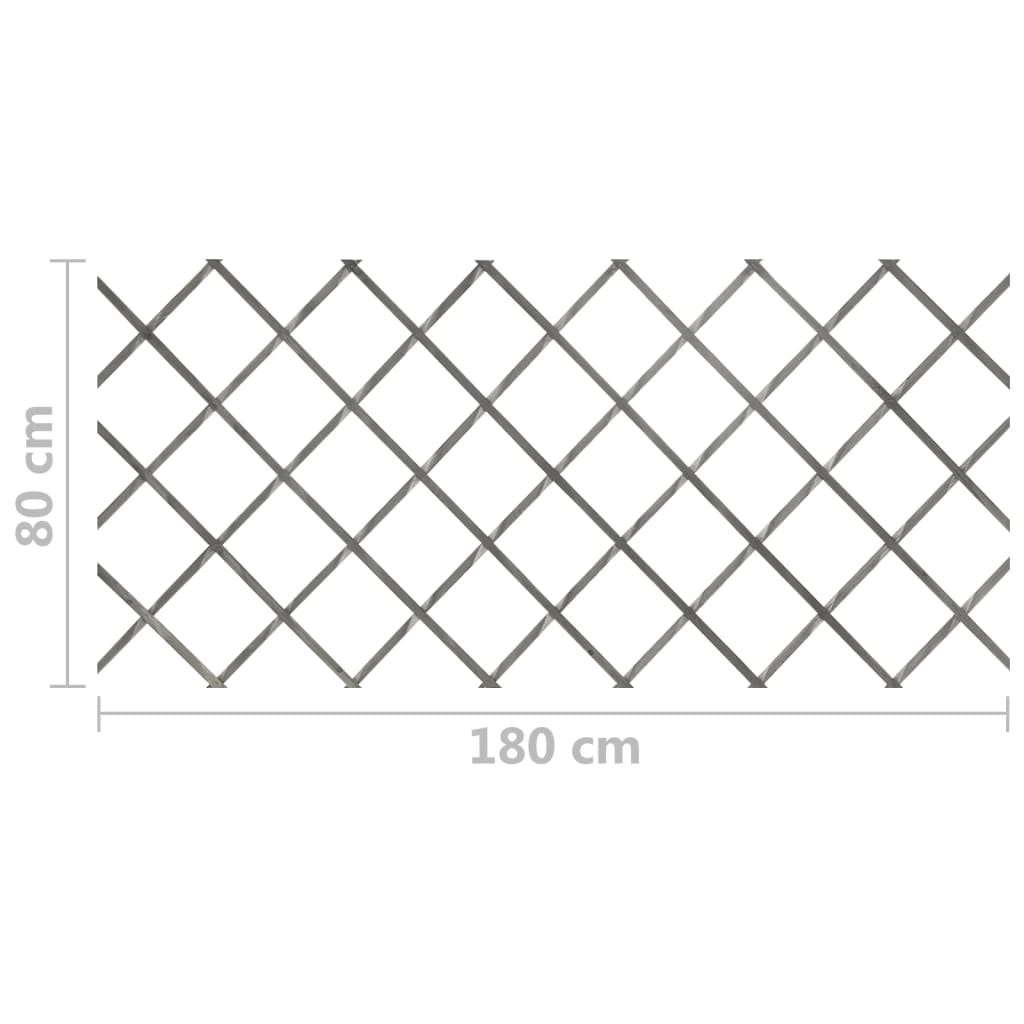 vidaXL Mrežaste ograje 5 kosov siv trden les jelke 180x80 cm