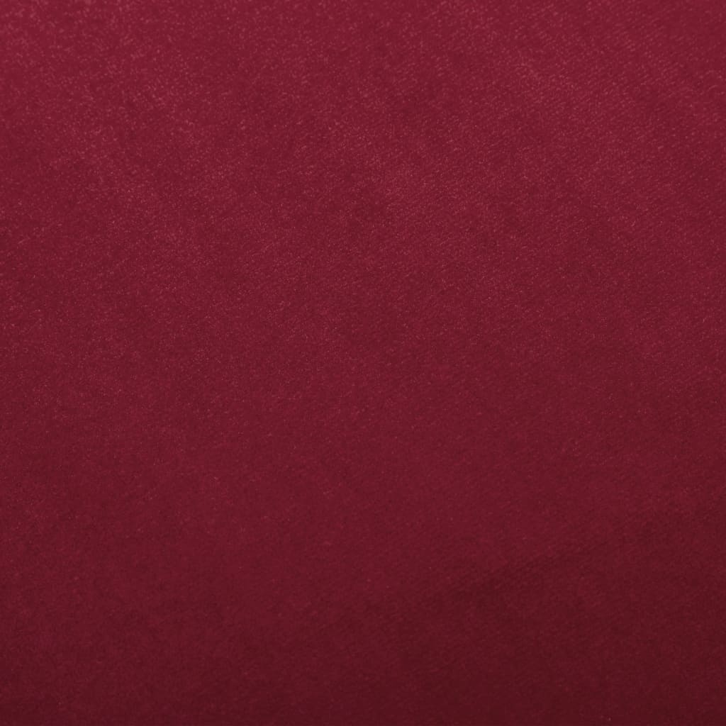 vidaXL Gugalni stol vinsko rdeč žamet