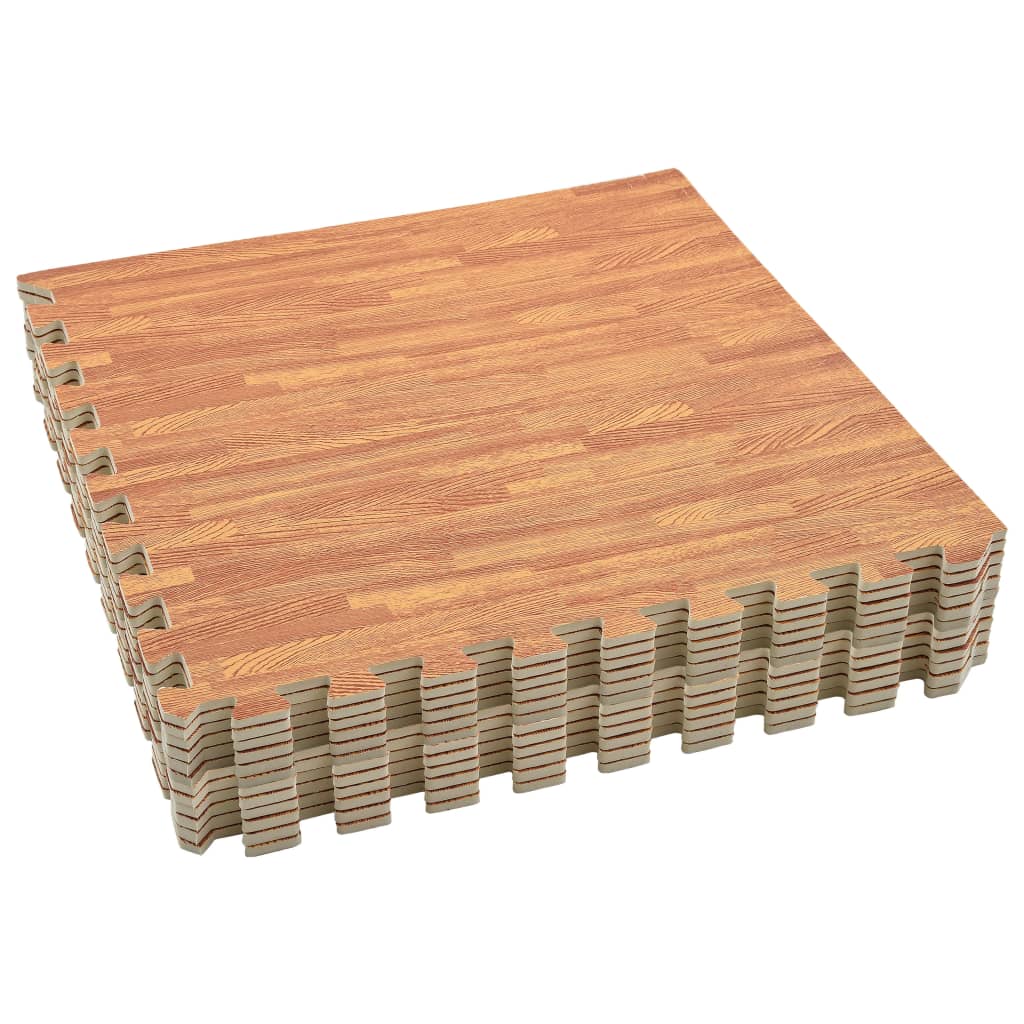 vidaXL Talne podloge 12 kosov 4,32 ㎡ vzorec lesa iz EVA pene
