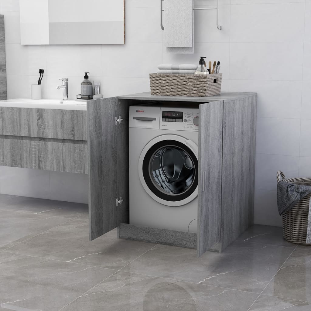 vidaXL Omara za pralni stroj siva sonoma 71x71,5x91,5 cm