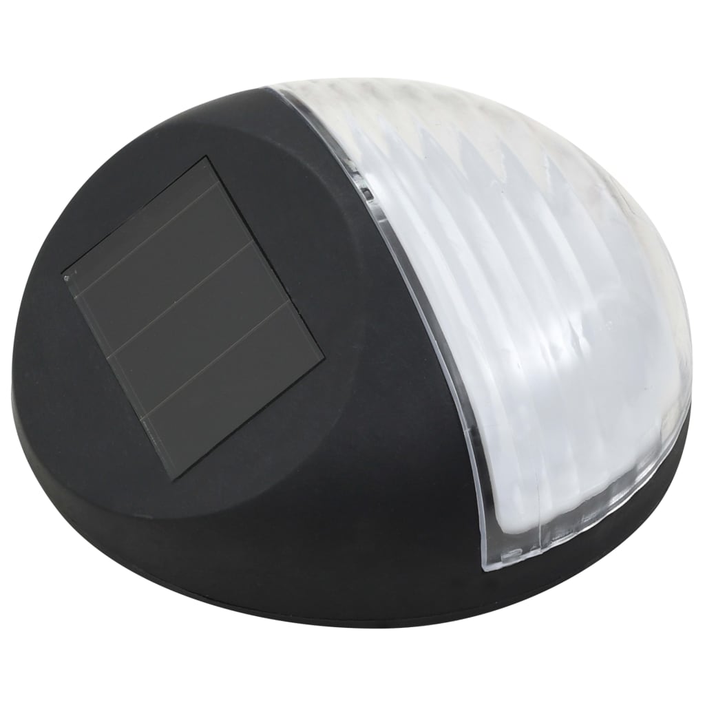 vidaXL Zunanje solarne stenske svetilke LED 24 kosov okrogle črne