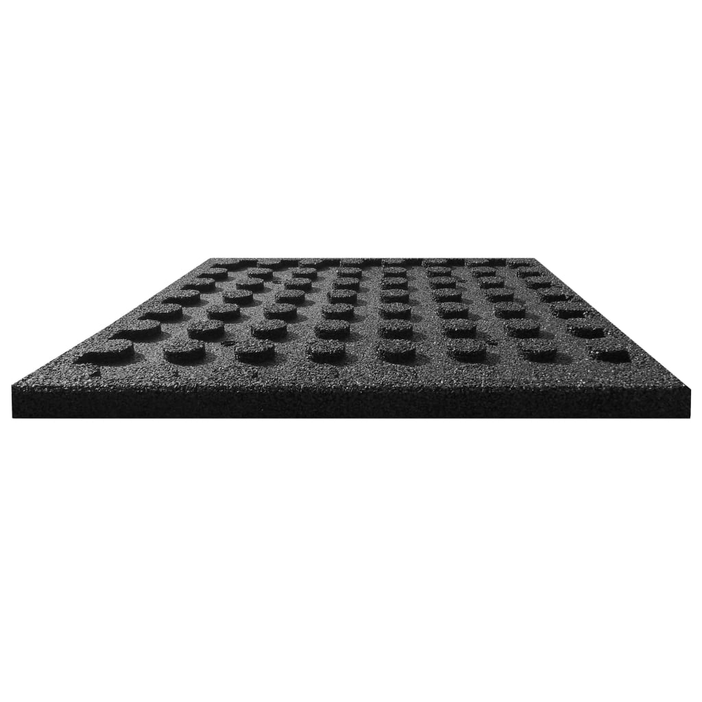 vidaXL Varnostne talne plošče 18 kosov guma 50x50x3 cm črne