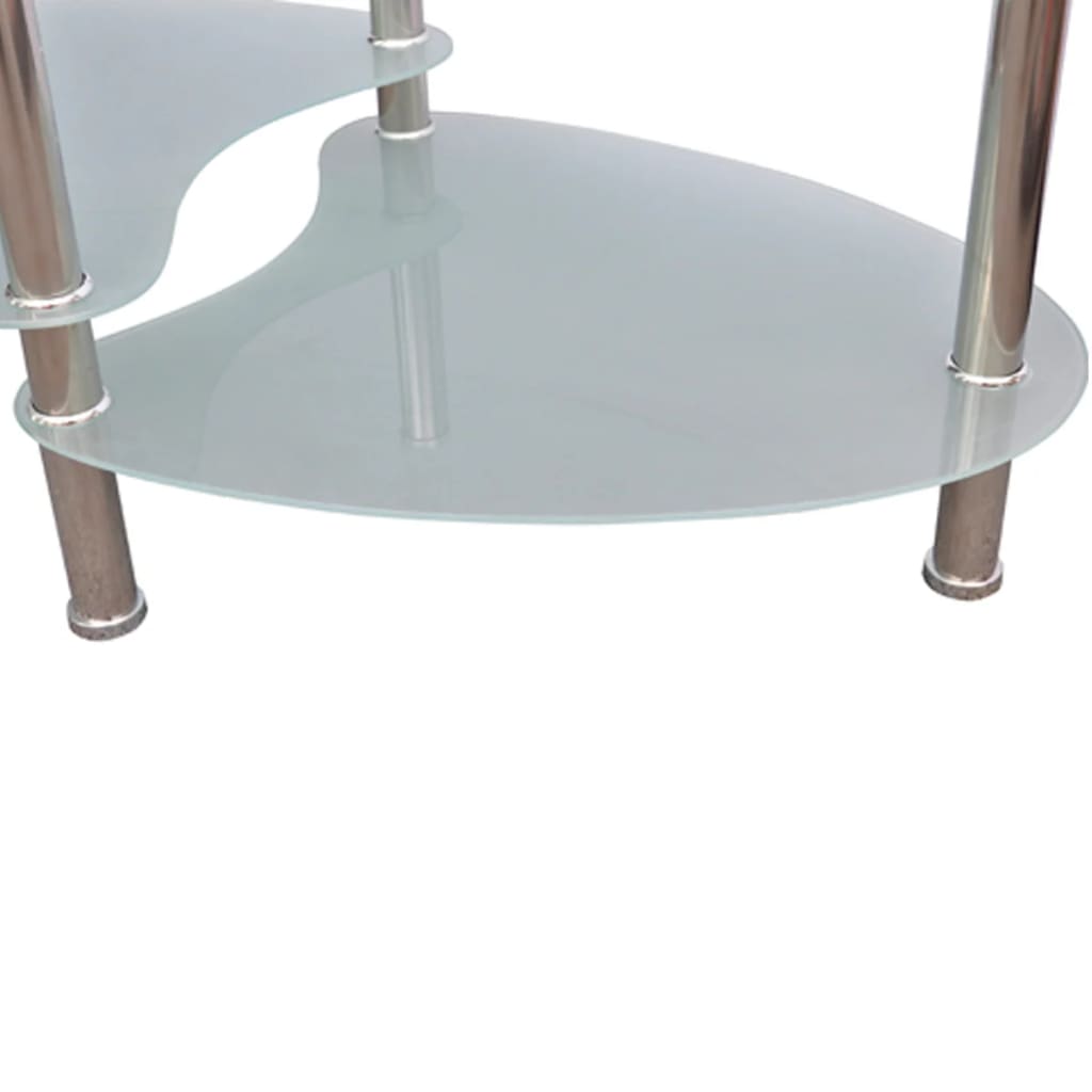 vidaXL Klubska mizica z ekskluzivno obliko bela