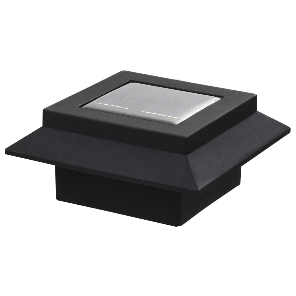 vidaXL Zunanje solarne svetilke 12 kosov LED kvadratne 12 cm črne