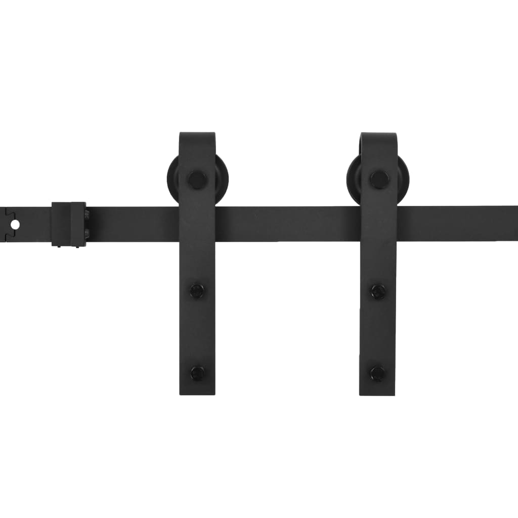 vidaXL Komplet opreme za drsna vrata SKIEN 200 cm jeklo črne barve