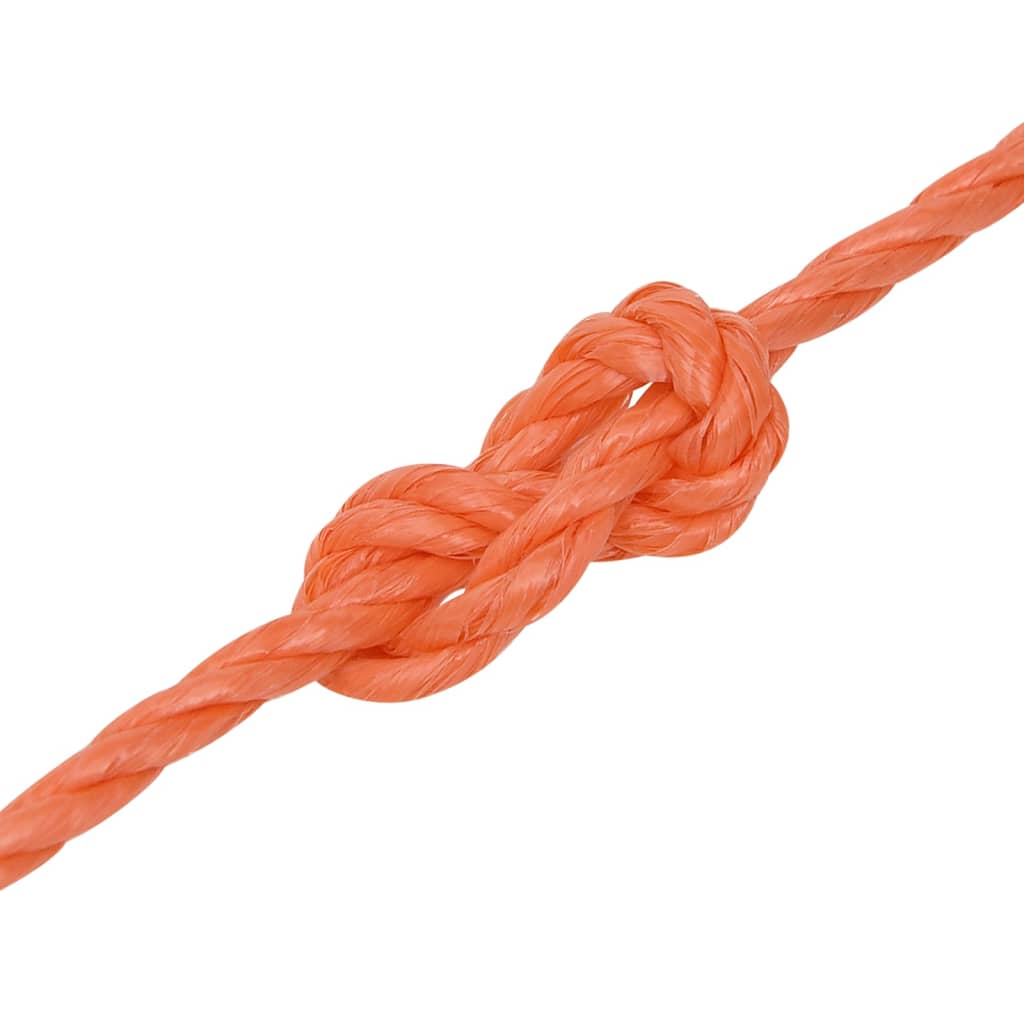 vidaXL Delovna vrv oranžna 3 mm 25 m polipropilen