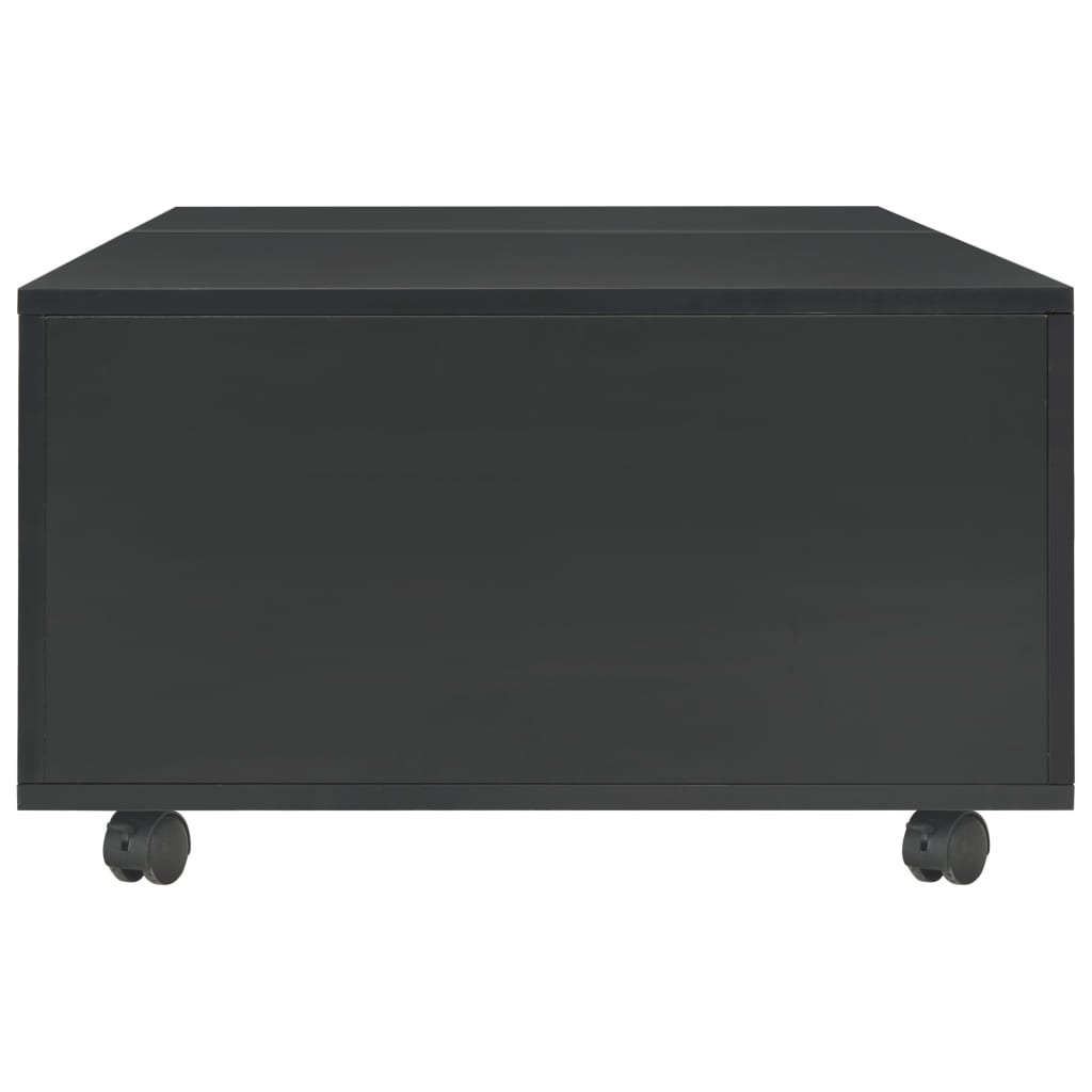 vidaXL Klubska mizica visok sijaj črna 120x60x35 cm