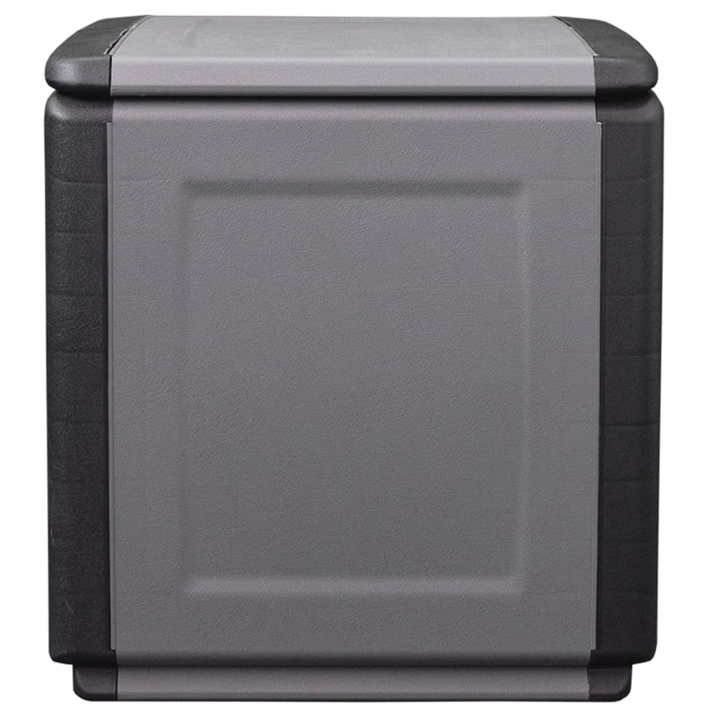 vidaXL Vrtna škatla 54x53x57 cm 130 L temno siva in črna