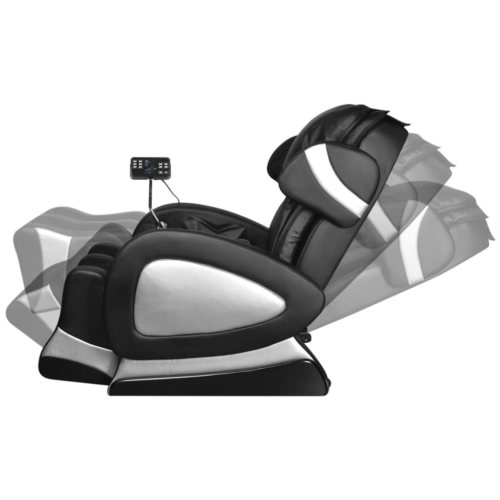 vidaXL Masažni stol s super zaslonom črno umetno usnje
