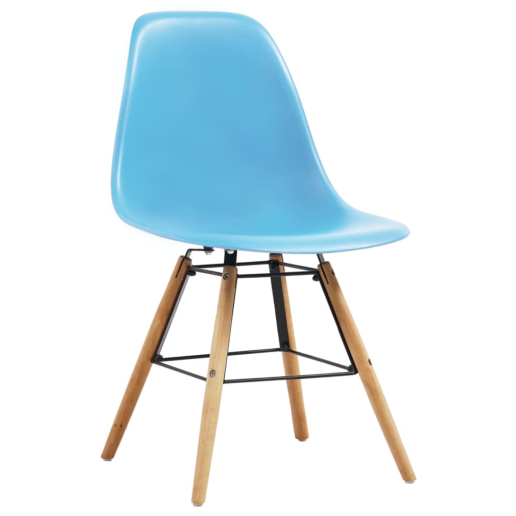 vidaXL Jedilni stoli 6 kosov modra plastika