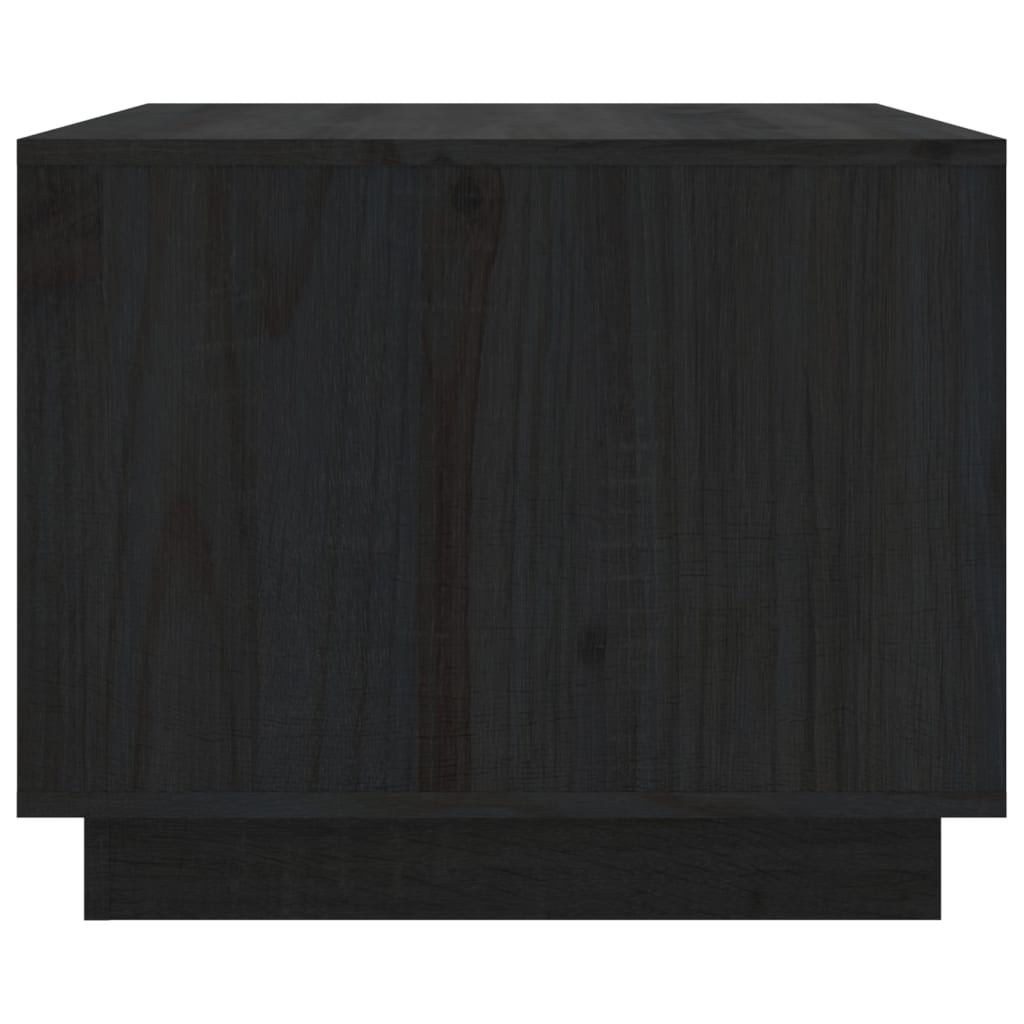 vidaXL Klubska mizica črna 80×50×40 cm trdna borovina
