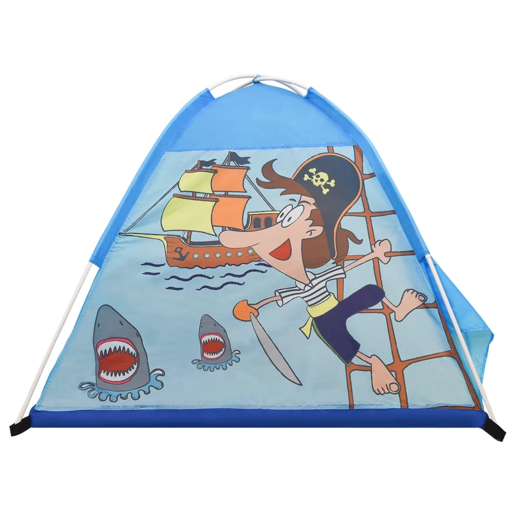 vidaXL Otroški šotor za igranje moder 120x120x90 cm