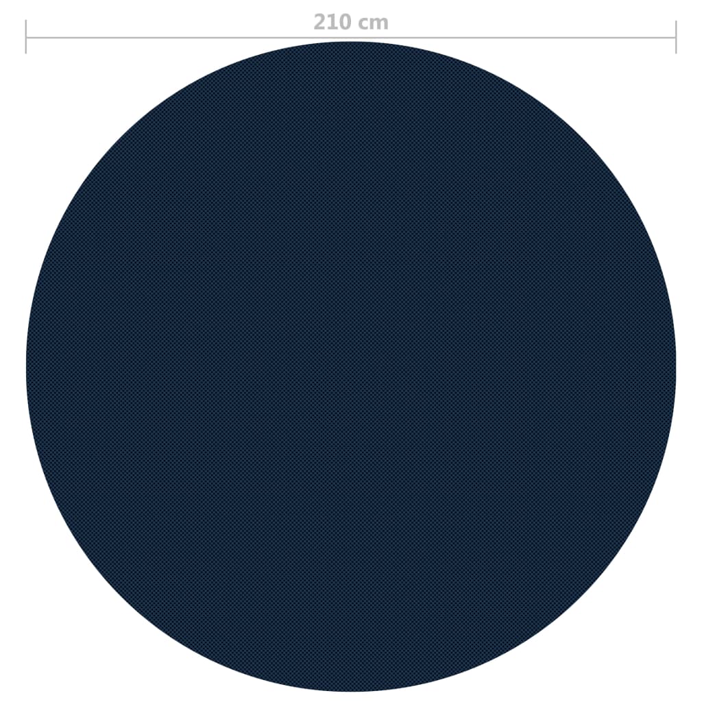 vidaXL Plavajoča PE solarna folija za bazen 210 cm črna in modra