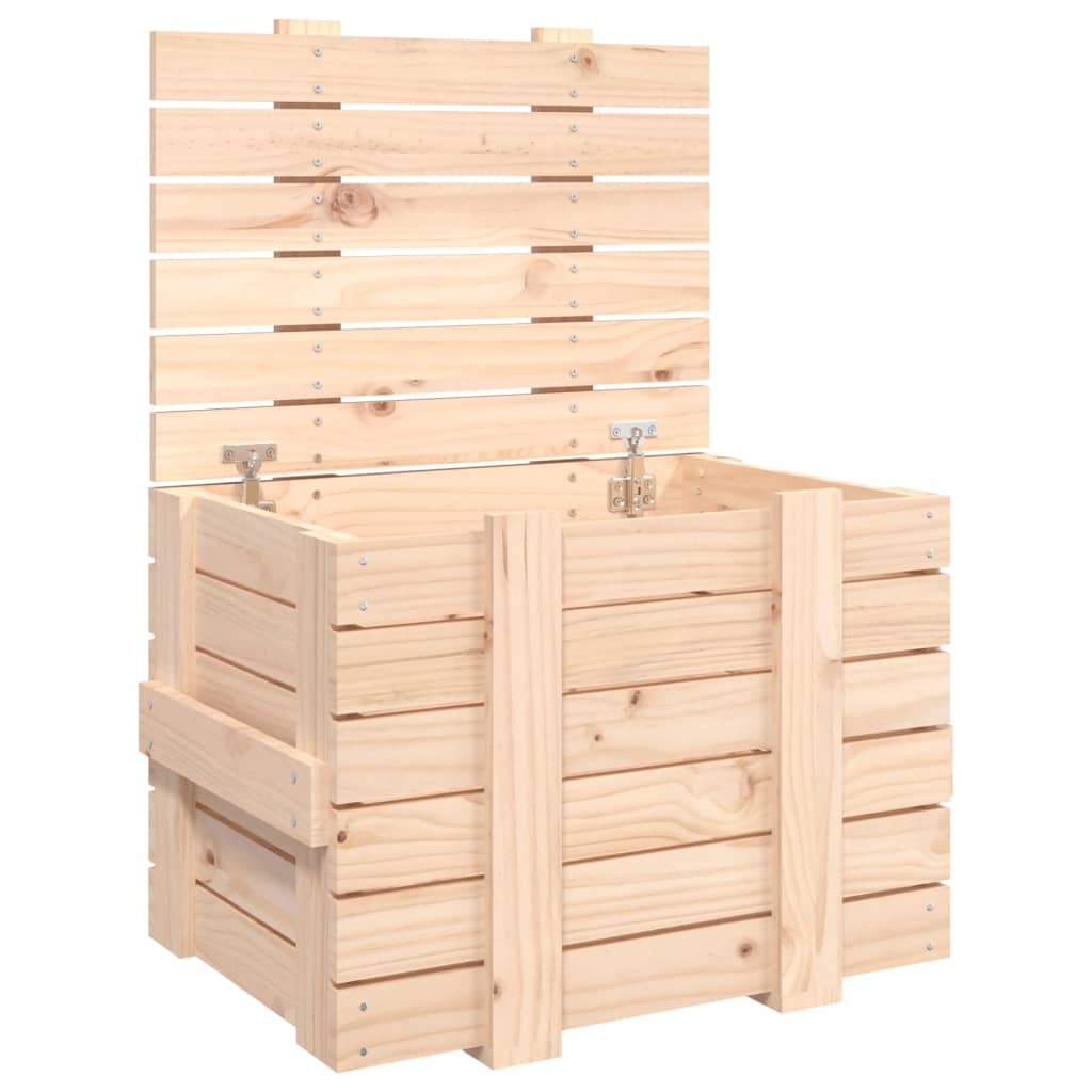 vidaXL Škatla za shranjevanje 58x40,5x42 cm trdna borovina